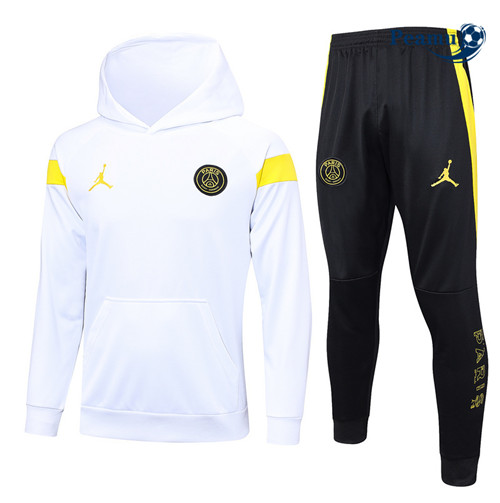 CreareMaglie Maglie Tuta Calcio - Felpa con cappuccio PSG Bianco 2023-2024