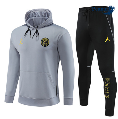 PromozionaleMaglie Maglie Tuta Calcio - Felpa con cappuccio PSG Grigio 2023-2024