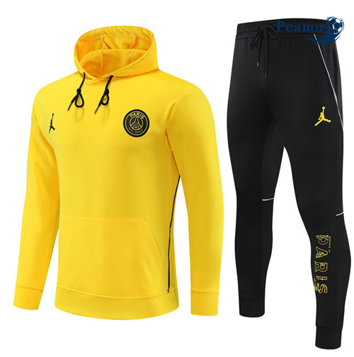 VendereMaglie Maglie Tuta Calcio - Felpa con cappuccio PSG Giallo 2023-2024