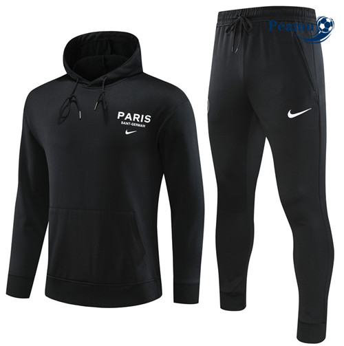GrossistaMaglie Maglie Tuta Calcio - Felpa con cappuccio PSG Nero 2023-2024