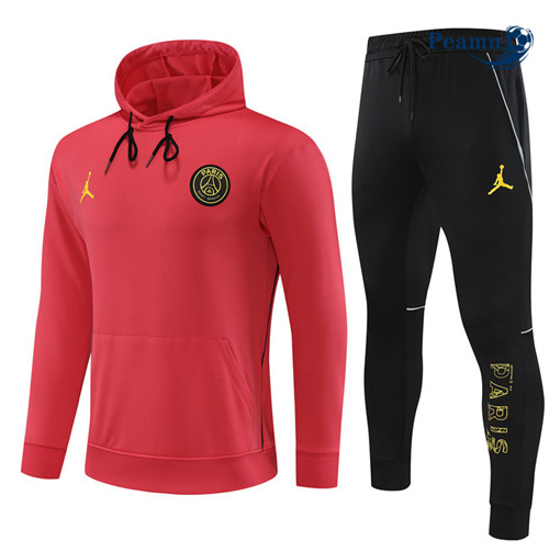 VenditaMaglie Maglie Tuta Calcio - Felpa con cappuccio PSG Rosso 2023-2024