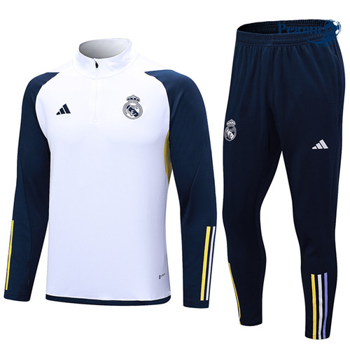 PrezzoMaglie Maglie Tuta Calcio Real Madrid Bianco 2023-2024