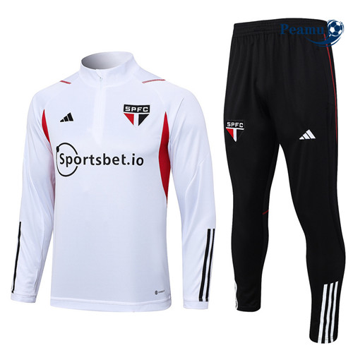 VenditaMaglie Maglie Tuta Calcio Sao Paulo Bianco 2023-2024