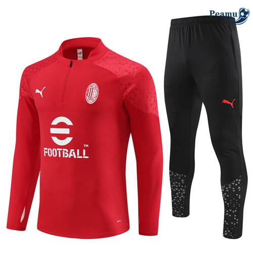 OffrireMaglie Maglie Tuta Calcio AC Milan Bambino Rosso 2023-2024