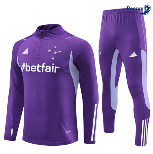 NuovoMaglie Maglie Tuta Calcio Cruzeiro Bambino Viola 2023-2024