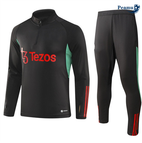 ProduzioneMaglie Maglie Tuta Calcio Manchester United Bambino Nero 2023-2024
