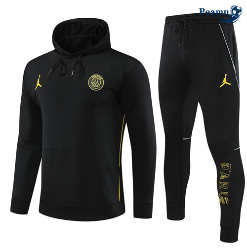 CreareMaglie Maglie Tuta Calcio - Felpa con cappuccio PSG Bambino Nero 2023-2024