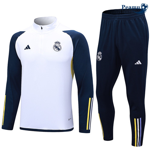 ScontoMaglie Maglie Tuta Calcio Real Madrid Bambino Bianco 2023-2024