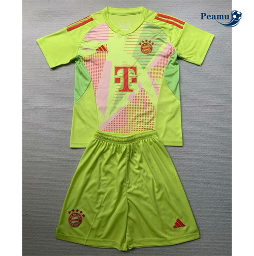 Maglia Calcio Bayern Monaco Bambino Portiere Verde 2024-2025
