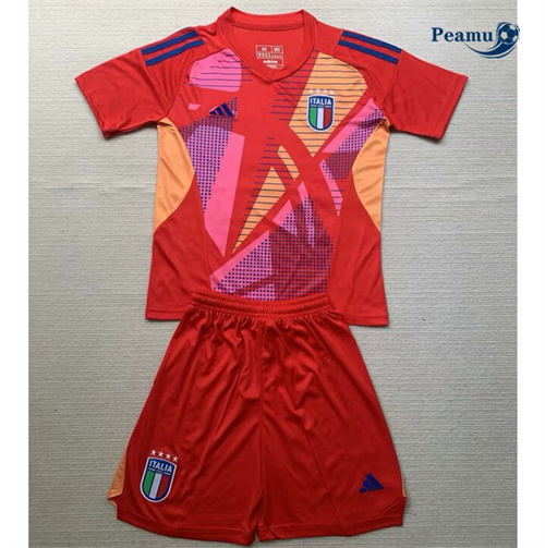 Maglia Calcio Italia Bambino Portiere Rojo 2024-2025