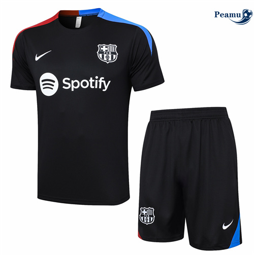 Vendita Kit Maglia Formazione Barcellona + Pantaloncini nero 2024-2025
