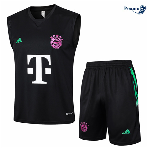 Vendere Kit Maglia Formazione Bayern Monaco Canotta + Pantaloncini nero 2024-2025
