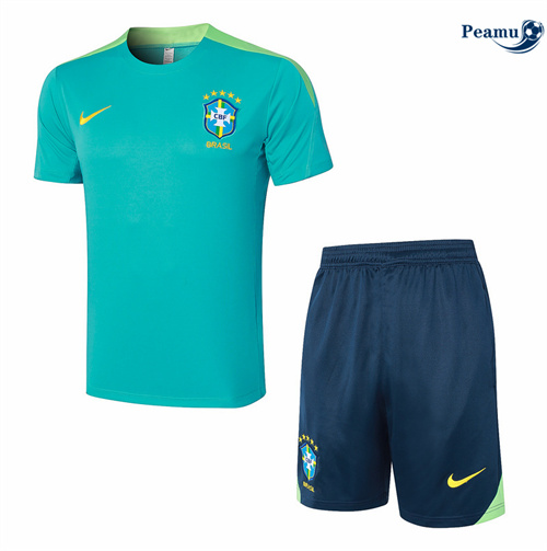 Scelta Kit Maglia Formazione Brasile + Pantaloncini lago blu 2024-2025
