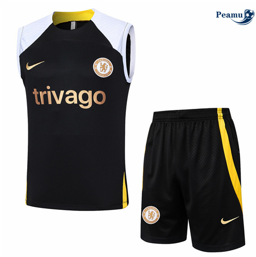 Creare Kit Maglia Formazione Chelsea Canotta + Pantaloncini nero 2024-2025