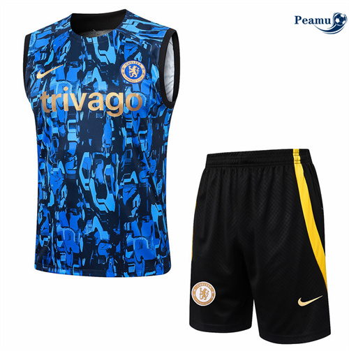Comperare Kit Maglia Formazione Chelsea Canotta + Pantaloncini blu 2024-2025