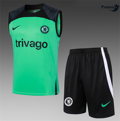 Promozionale Kit Maglia Formazione Chelsea Canotta + Pantaloncini verde 2024-2025