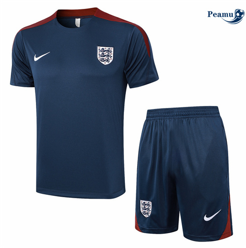 Saldi Kit Maglia Formazione Inglaterra + Pantaloncini Blu Reale 2024-2025