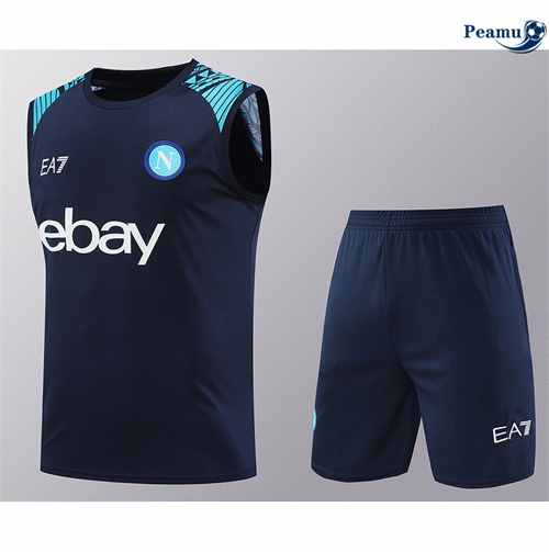 Creare Kit Maglia Formazione Napoli Canotta + Pantaloncini blu 2024-2025