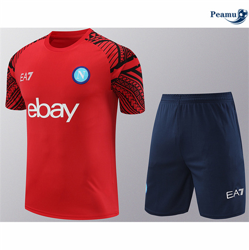 Promozionale Kit Maglia Formazione Napoli + Pantaloncini rosso 2024-2025