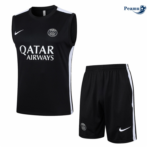 Sconto Kit Maglia Formazione Paris PSG Canotta + Pantaloncini nero 2024-2025