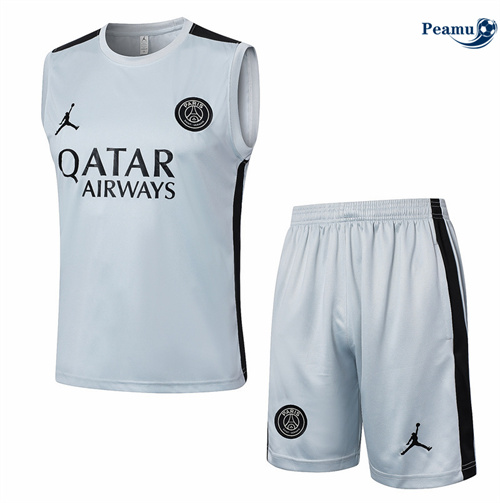 Creare Kit Maglia Formazione Paris PSG Canotta + Pantaloncini grigio 2024-2025
