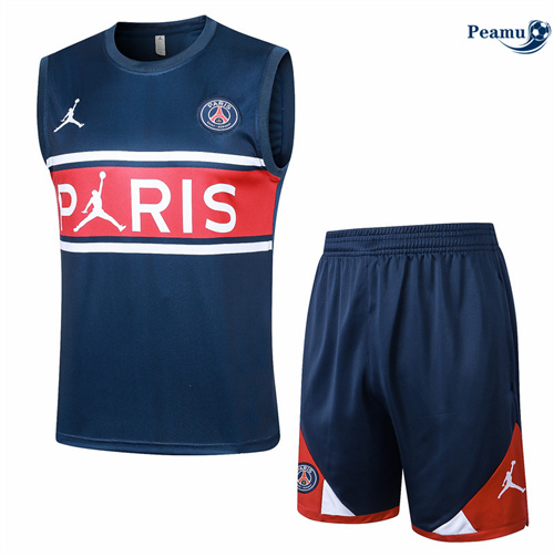 Comperare Kit Maglia Formazione Paris PSG Canotta + Pantaloncini Blu Reale 2024-2025