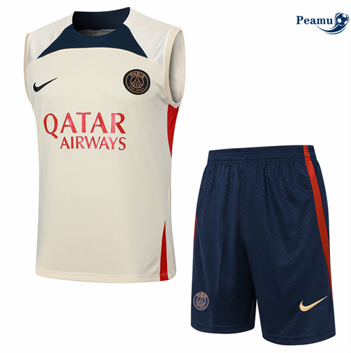 Acquistare Kit Maglia Formazione Paris PSG Canotta + Pantaloncini albicocca 2024-2025