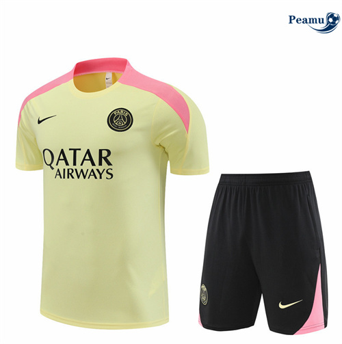 Prezzo Kit Maglia Formazione Paris PSG + Pantaloncini giallo claro 2024-2025