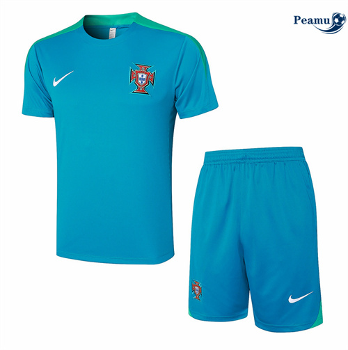 Acquista Kit Maglia Formazione Portogallo + Pantaloncini blu 2024-2025