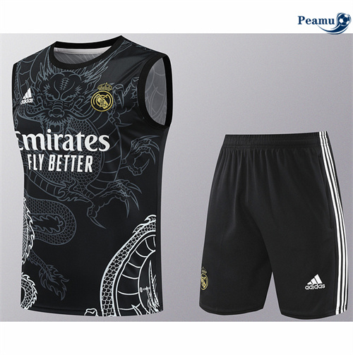 Acquistare Kit Maglia Formazione Real Madrid Canotta + Pantaloncini nero 2024-2025