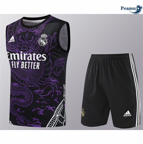 Offrire Kit Maglia Formazione Real Madrid Canotta + Pantaloncini viola 2024-2025