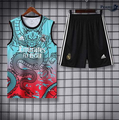 Shopping Kit Maglia Formazione Real Madrid Canotta + Pantaloncini blu 2024-2025