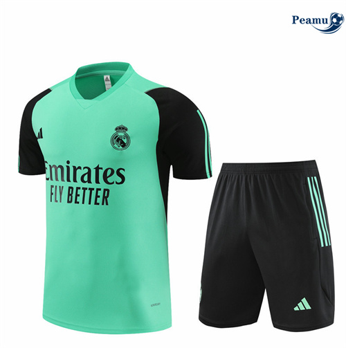 Sconto Kit Maglia Formazione Real Madrid + Pantaloncini verde 2024-2025