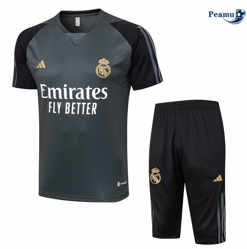 Creare Kit Maglia Formazione Real Madrid + Pantaloncini grigio 2024-2025