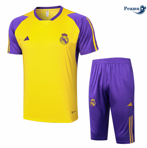 Nuove Kit Maglia Formazione Real Madrid + Pantaloncini giallo 2024-2025