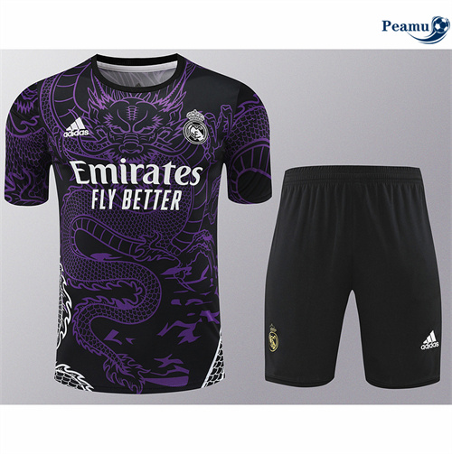 Promozionale Kit Maglia Formazione Real Madrid + Pantaloncini viola 2024-2025