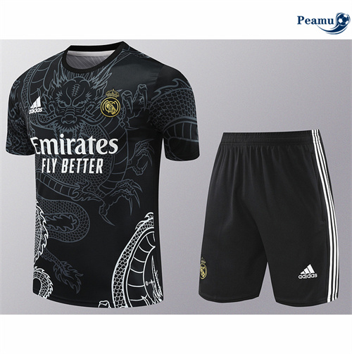 Acquistare Kit Maglia Formazione Real Madrid + Pantaloncini nero 2024-2025