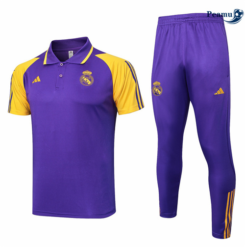 Prezzo Kit Maglia Formazione Real Madrid Polo + Pantaloni viola 2024-2025