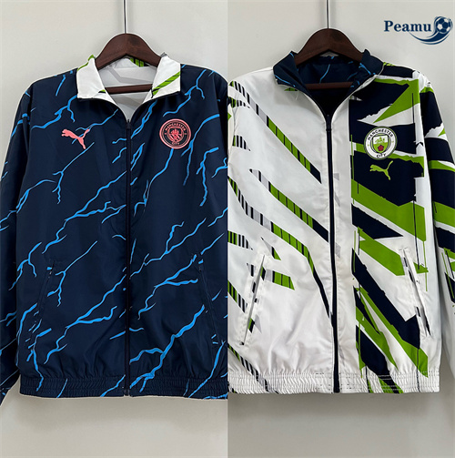 Nuove Trench Coat Reversible Manchester City blu 2024-2025