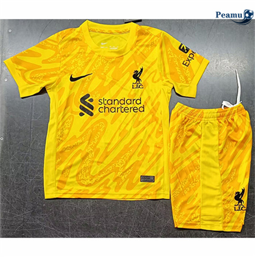 Scelta Maglia Calcio Liverpool Bambino Portiere giallo 2024-2025