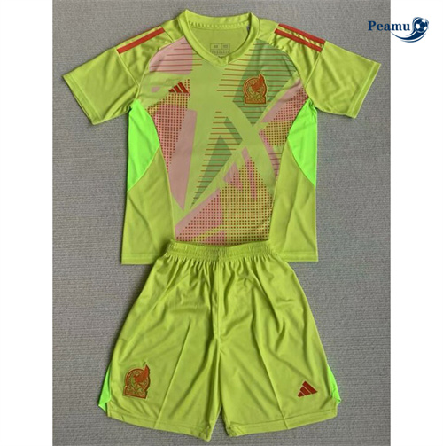 Vendere Maglia Calcio Messico Bambino Portiere Verde 2024-2025