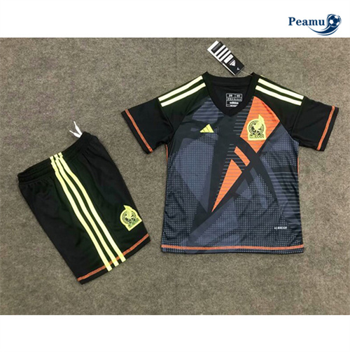 Grossista Maglia Calcio México Bambino Portiere nero 2024-2025