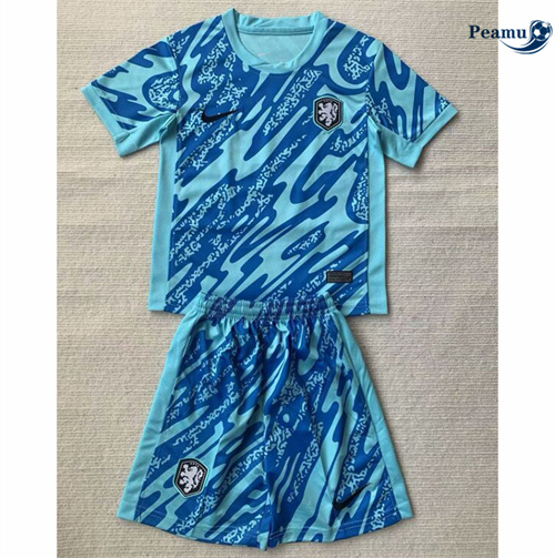 Acquistare Maglia Calcio Países Bajos Bambino Portiere blu 2024-2025