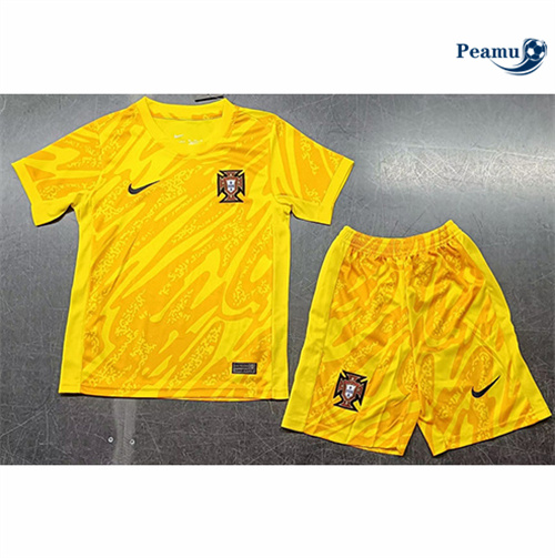 Nuove Maglia Calcio Portogallo Bambino Portiere 2024-2025