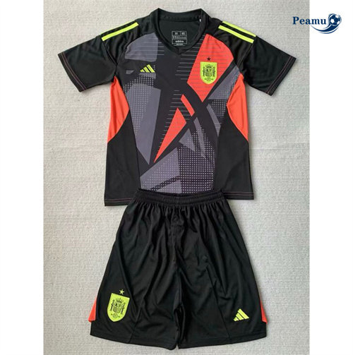 Vendita Maglia Calcio Spagna Bambino Portiere nero 2024-2025