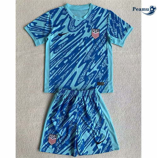 Scelta Maglia Calcio Estados Unidos Bambino Portiere blu 2024-2025