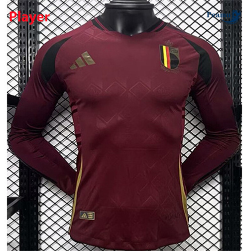 Offrire Maglia Calcio Player Belgio Prima Manica lunga 2024-2025