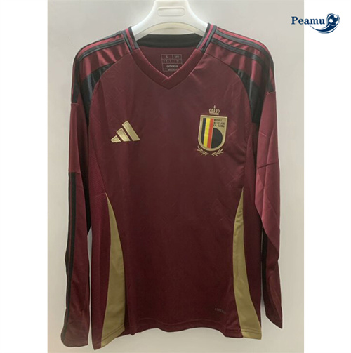 Collezione Maglia Calcio Belgio Prima Manica lunga 2024-2025