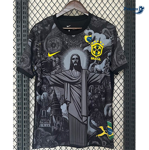 PEAMU Nuovo Maglia Calcio Brasile edizione speciale nero 2024 2025 a basso costo