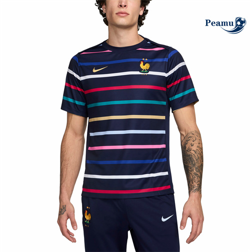 Promozionale Maglia Calcio Francia blu 2024-2025